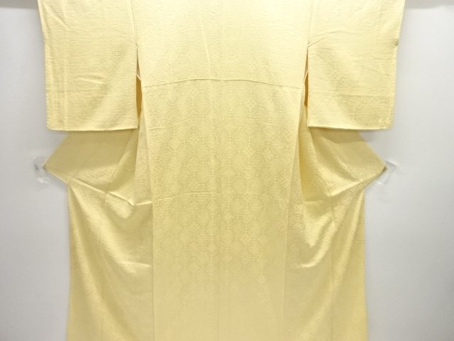 蜀江に華紋織り出し色無地着物